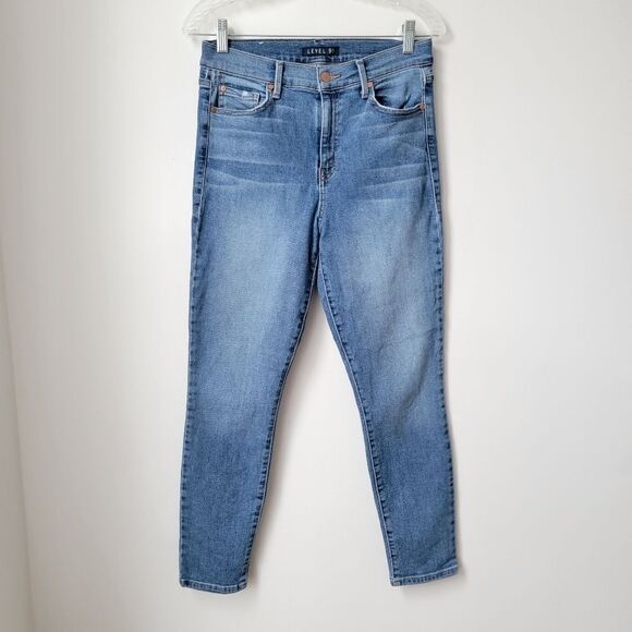 ANTHROPOLOGIE LEVEL 99 High Rise Skinny Jeans Nostalgic Blue Wash 1412109 Sz 29 - Picture 2 of 12